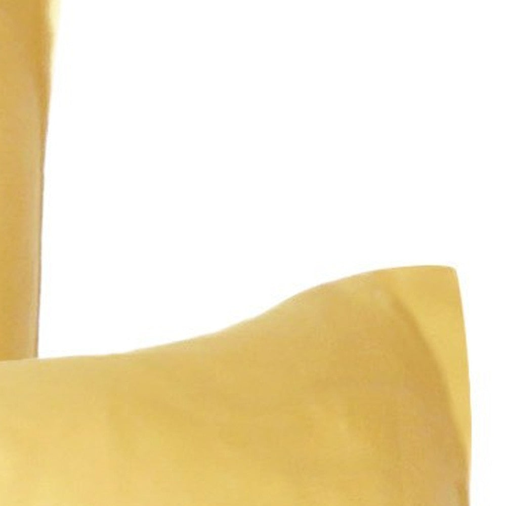 Gold Dreamy Set Of 2 Silky Satin King Pillowcases