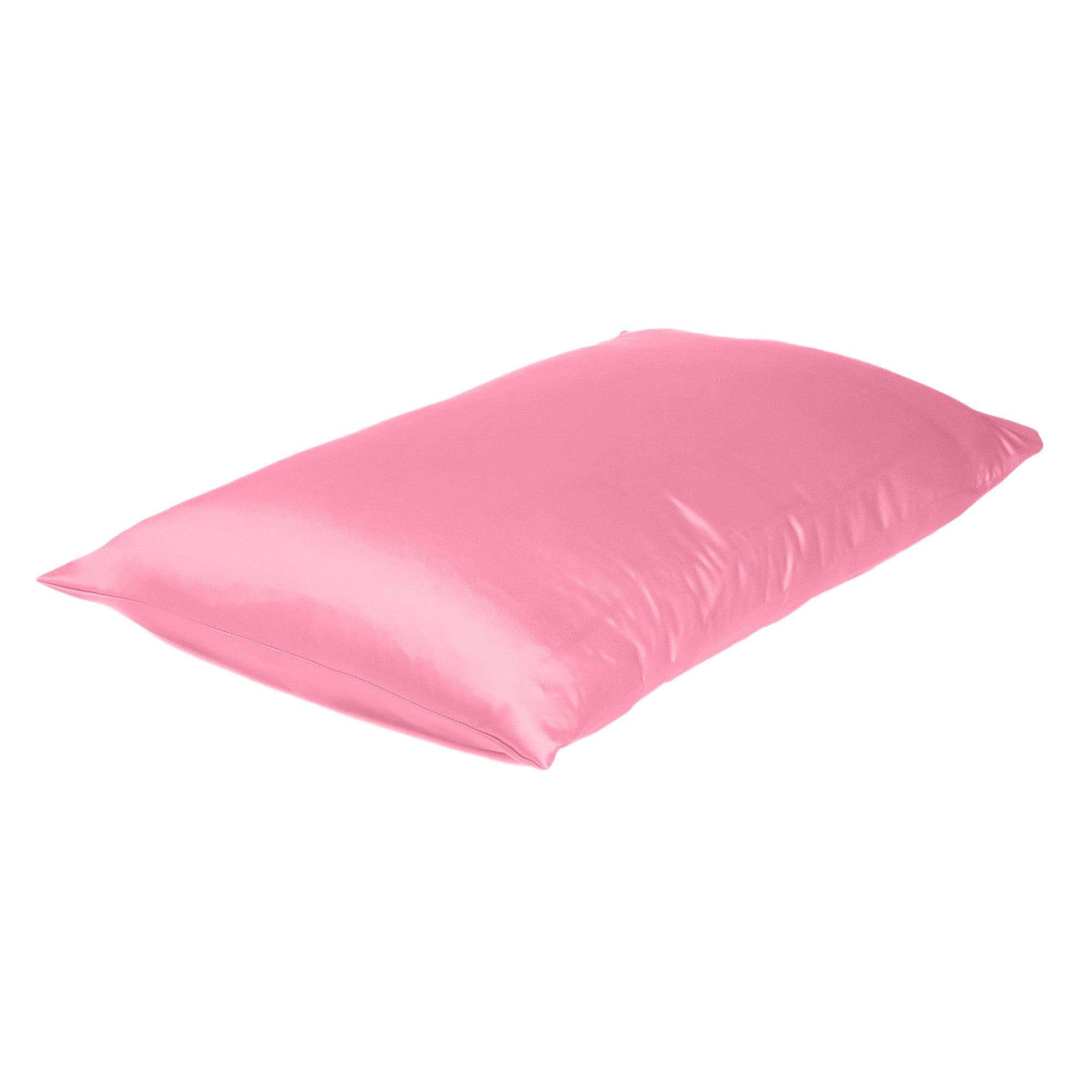 Pink Rose Dreamy Set Of 2 Silky Satin King Pillowcases