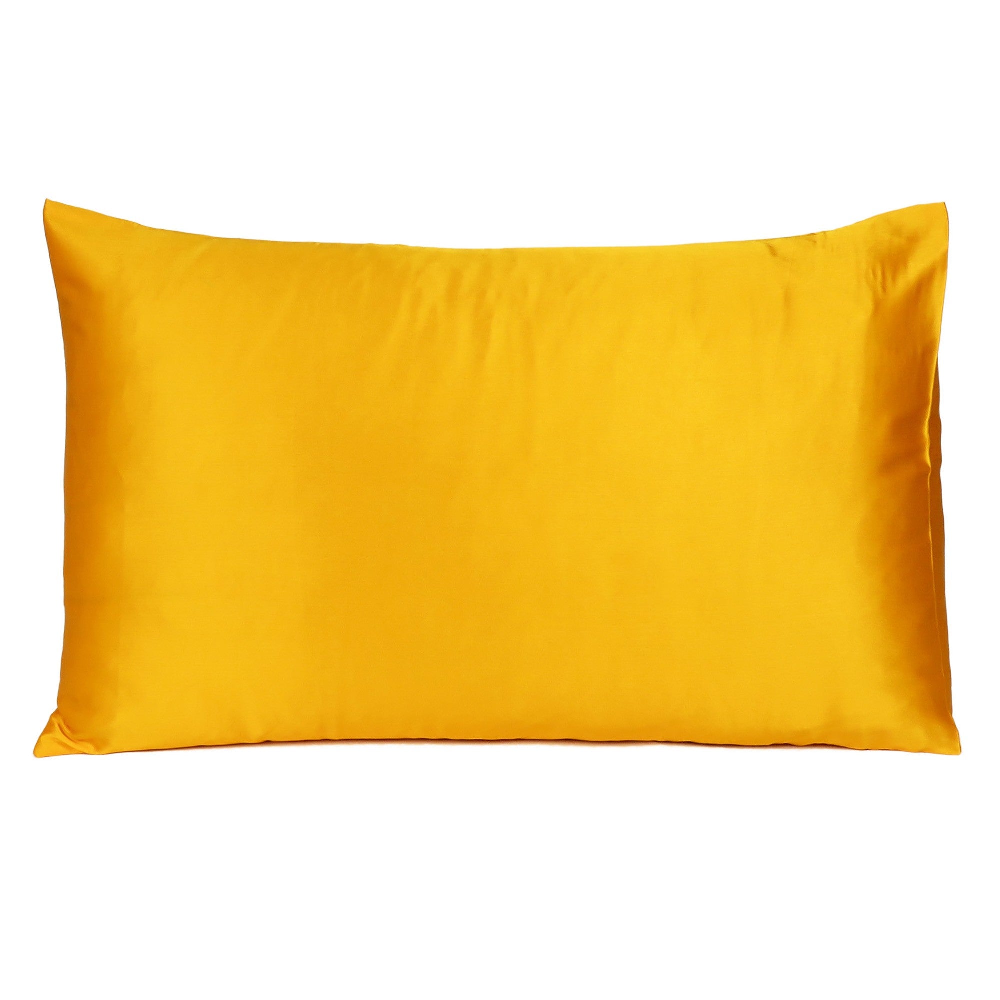 Goldenrod Dreamy Set Of 2 Silky Satin King Pillowcases