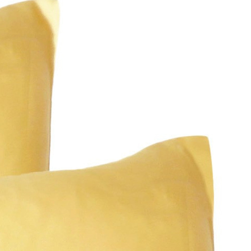 Gold Dreamy Set Of 2 Silky Satin Standard Pillowcases