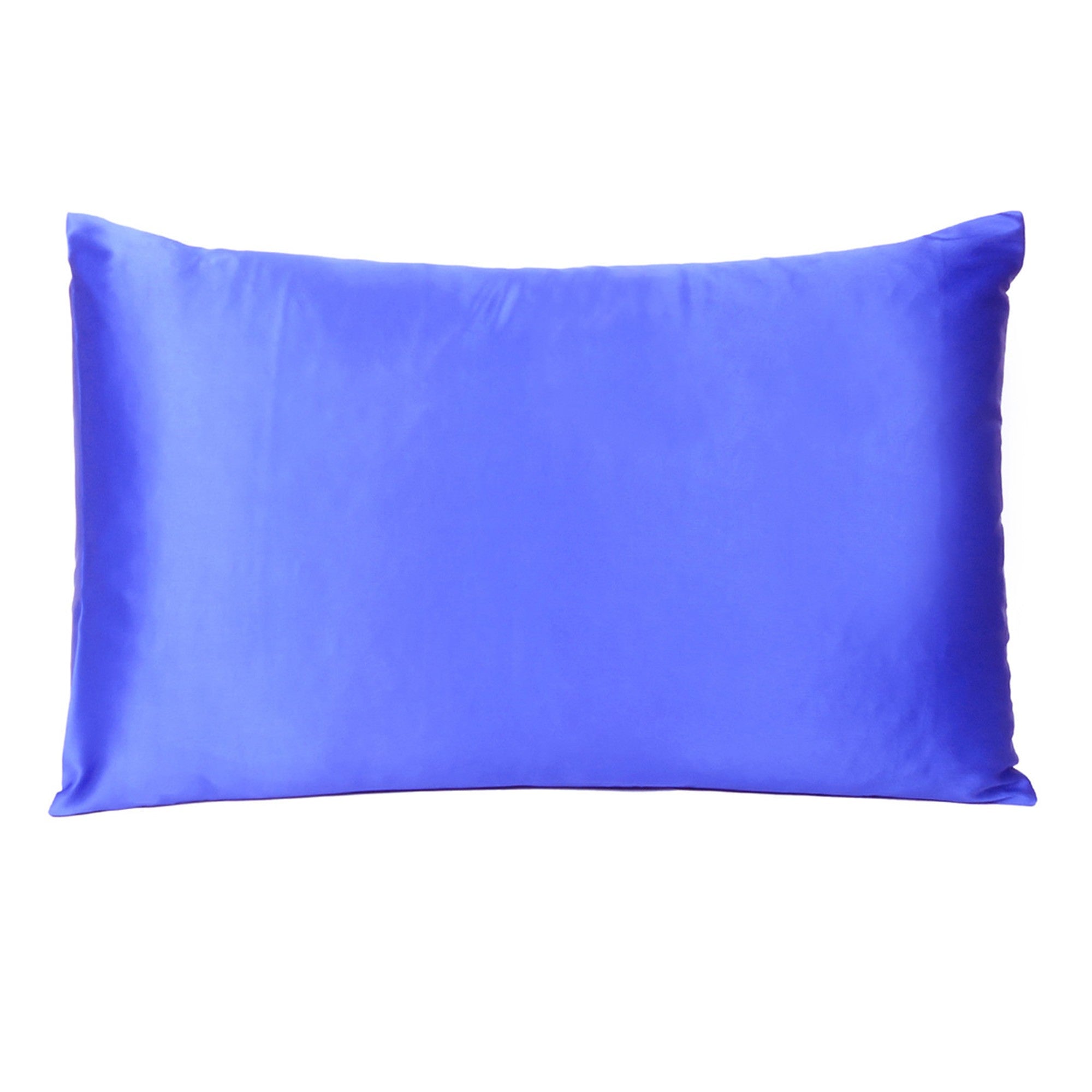 Royal Blue Dreamy Set Of 2 Silky Satin Standard Pillowcases