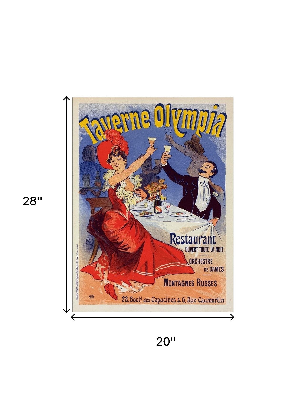 Taverne Olympia French Restaurant Unframed Print Wall Art