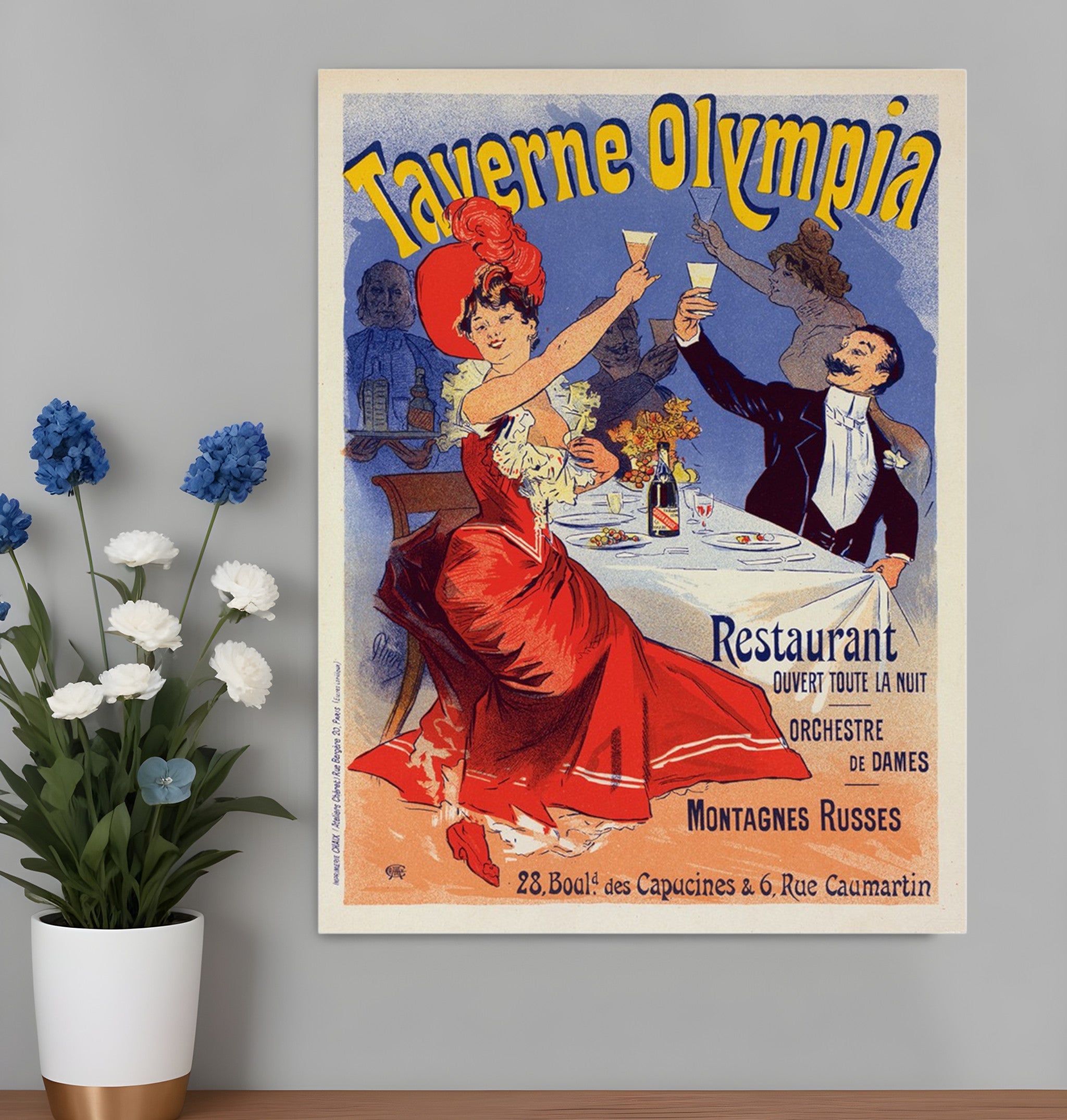 Taverne Olympia French Restaurant Unframed Print Wall Art