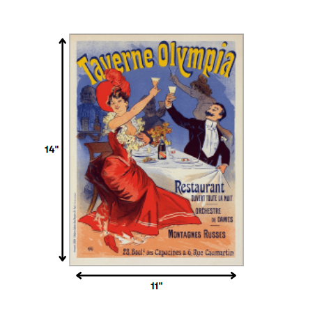 Taverne Olympia French Restaurant Unframed Print Wall Art