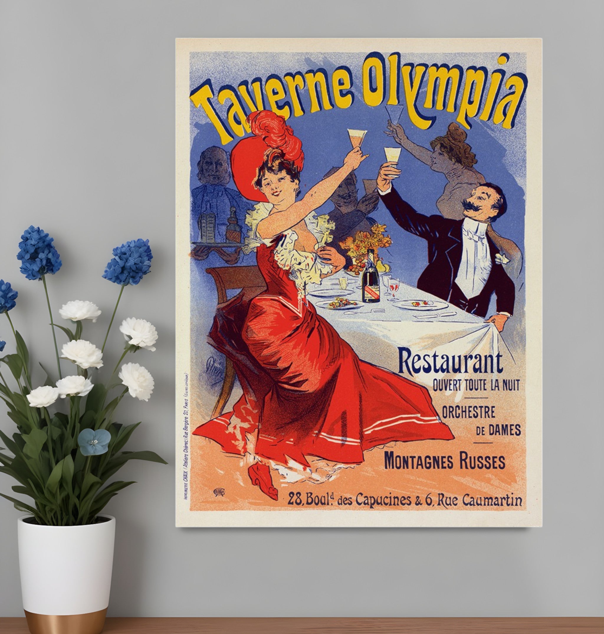 Taverne Olympia French Restaurant Unframed Print Wall Art