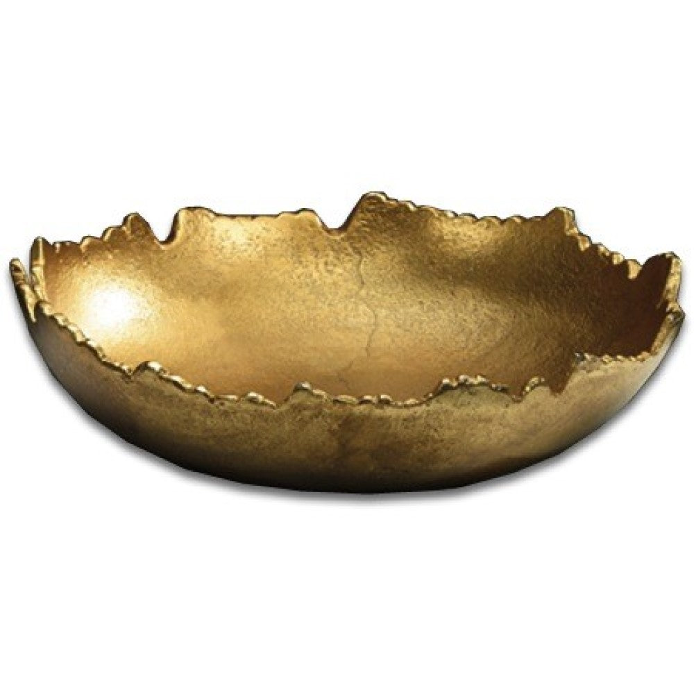 9" Gold Abstract Torn Texture Serving Bowl