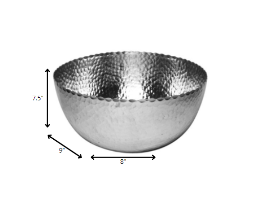 Round Scallop Edged Hammered Bowl