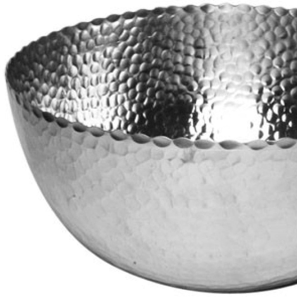 Round Scallop Edged Hammered Bowl