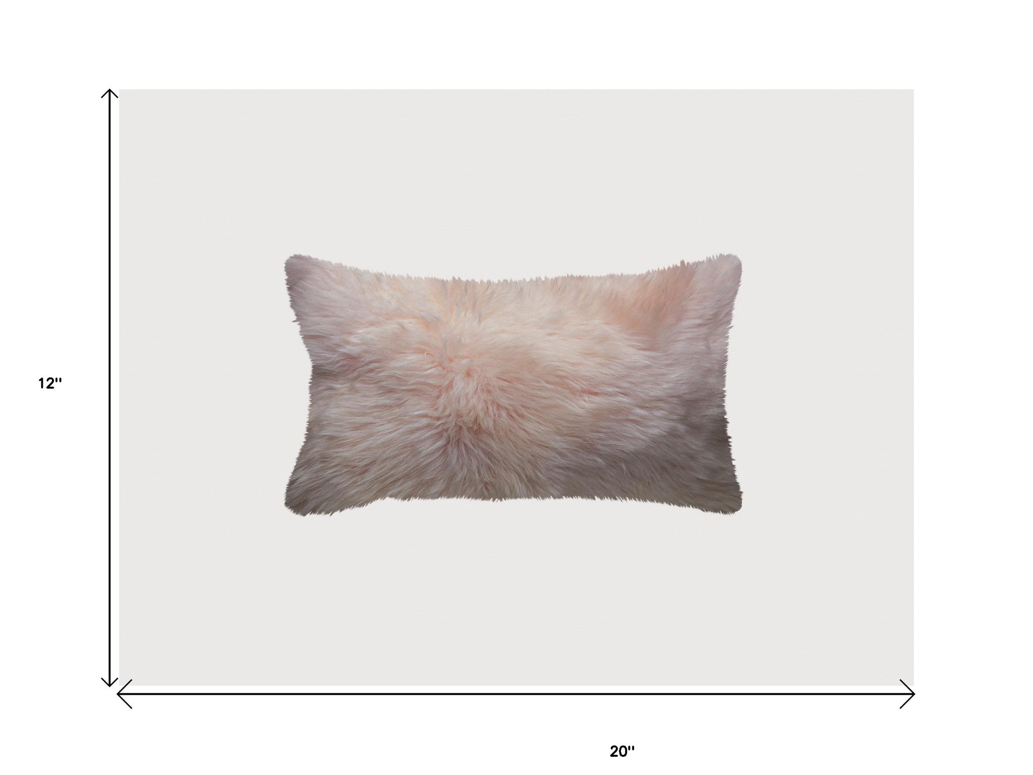 Blush Natural Sheepskin Lumbar Pillow