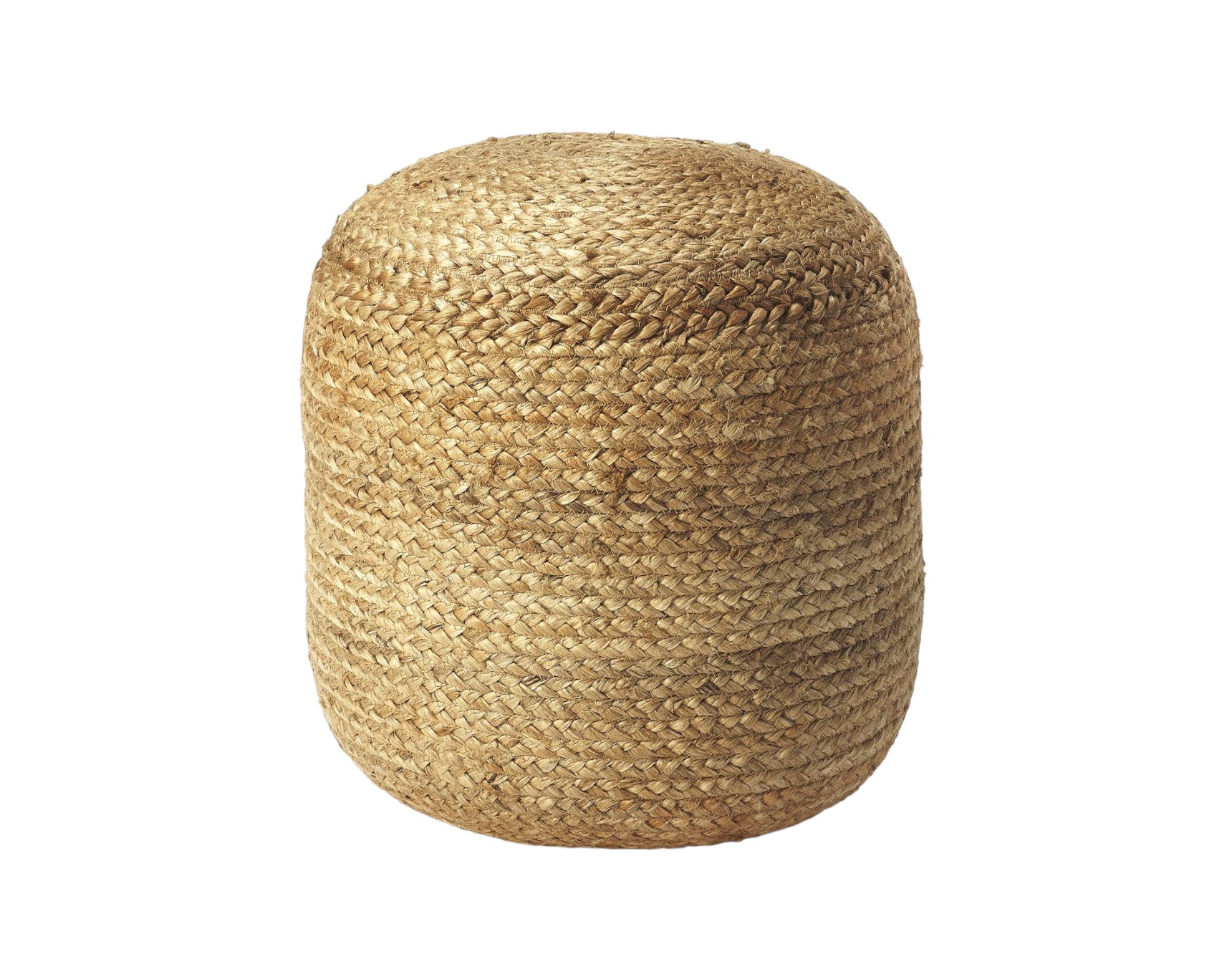 16" Jute Round Pouf Ottoman