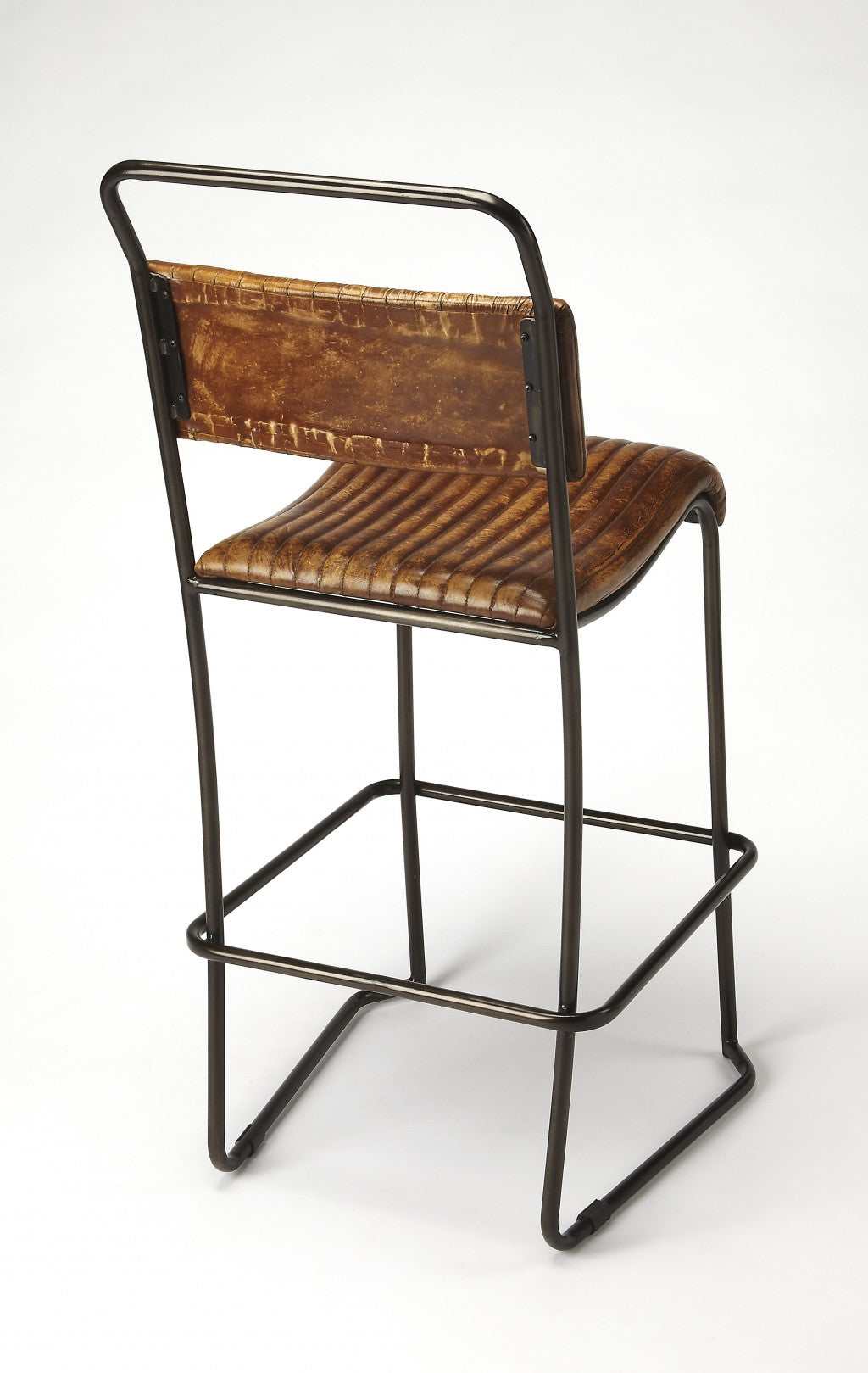 Brown And Black Iron Bar Chair