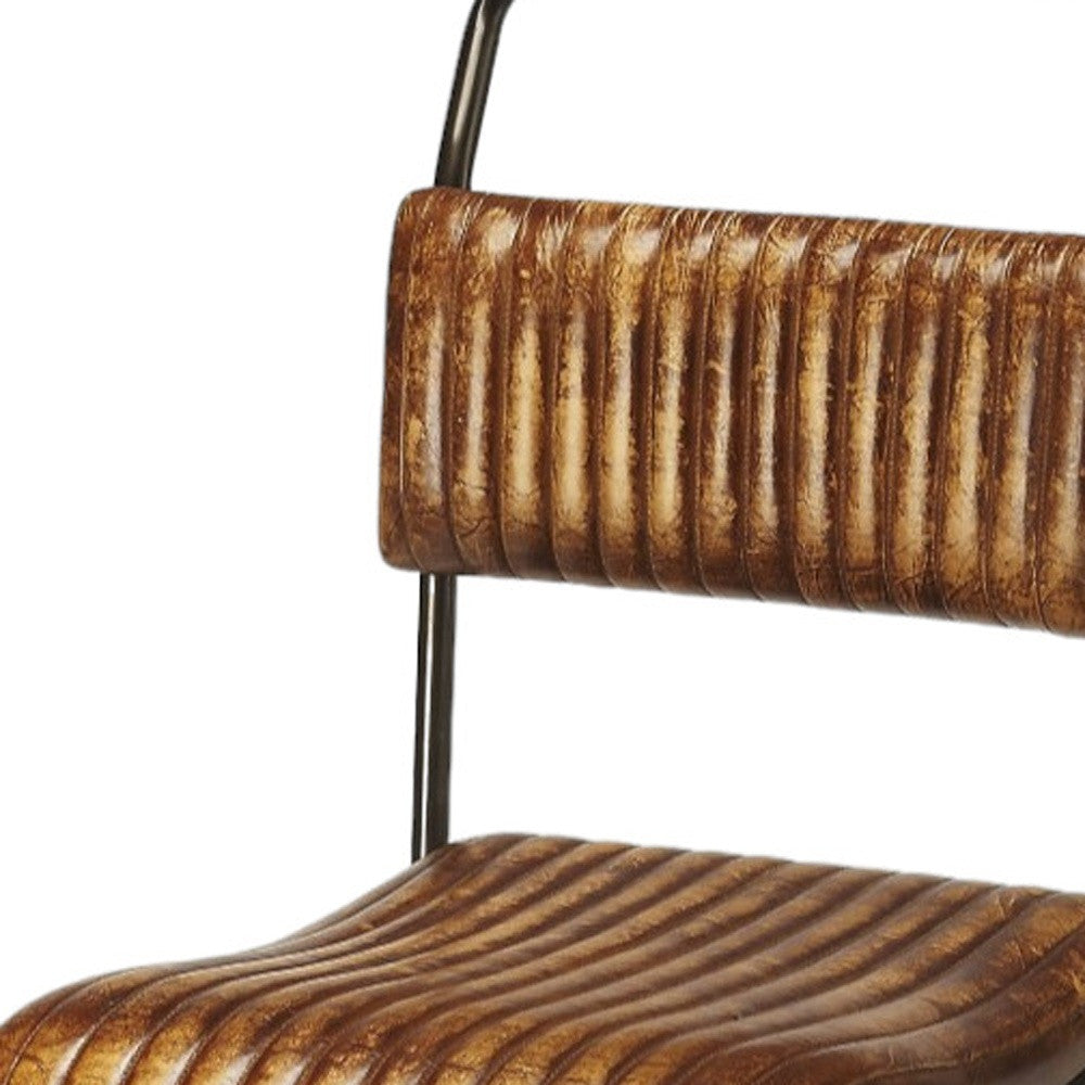 Brown And Black Iron Bar Chair