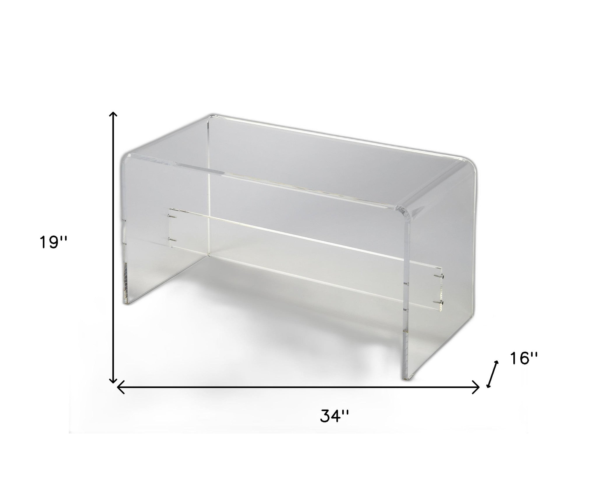 Modern Chic Acrylic Bench