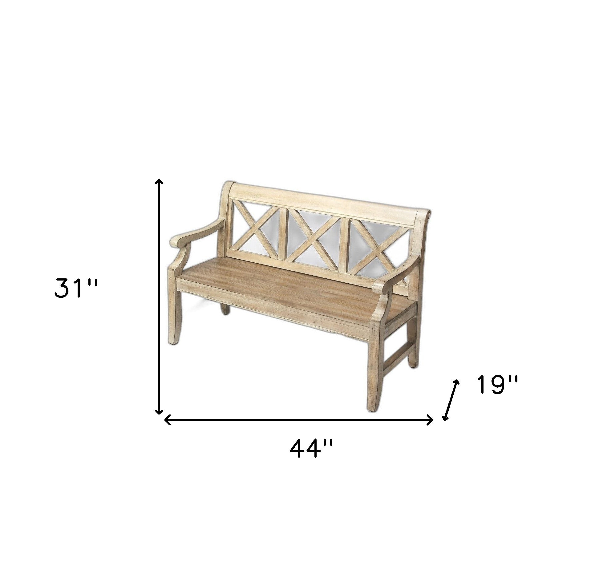 Gray Driftwood Finish Bench