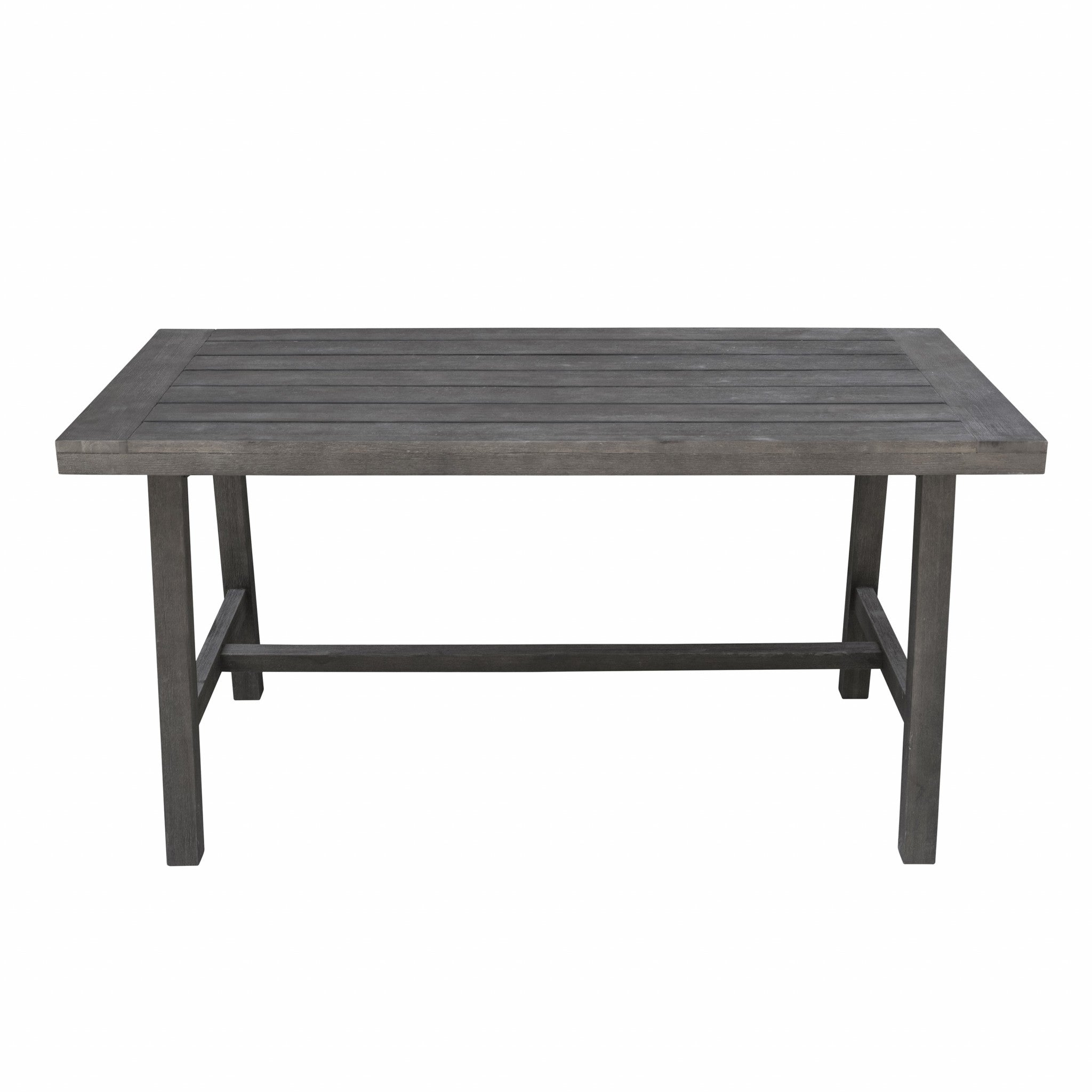 Dark Grey Dining Table With Leg Support