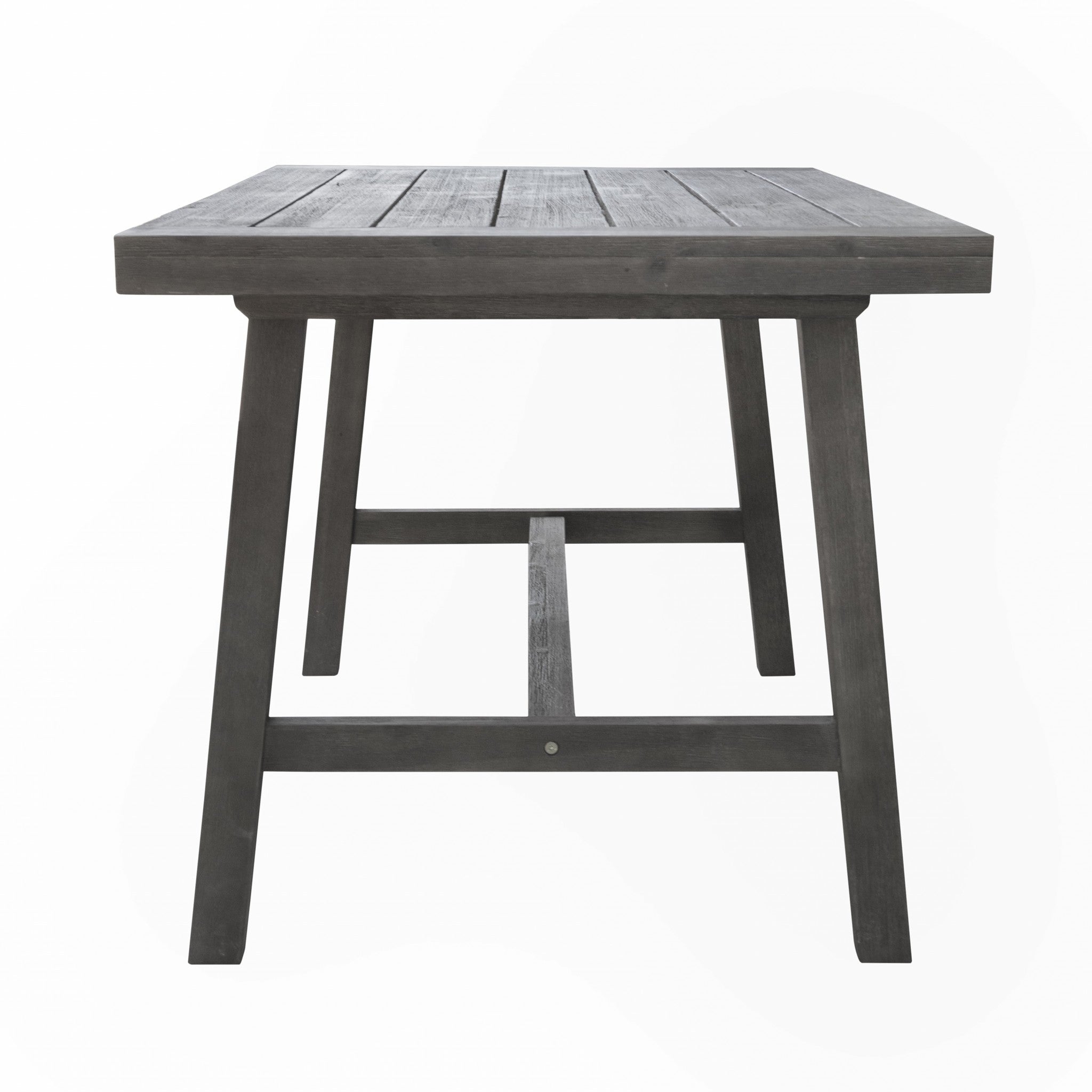 Dark Grey Dining Table With Leg Support