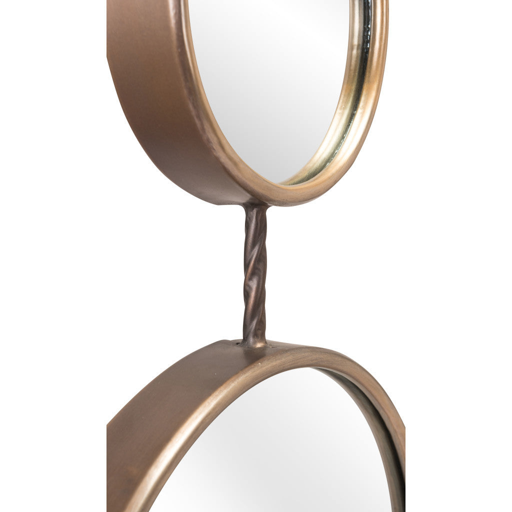 Gold Modern Hanging Mirror Duo