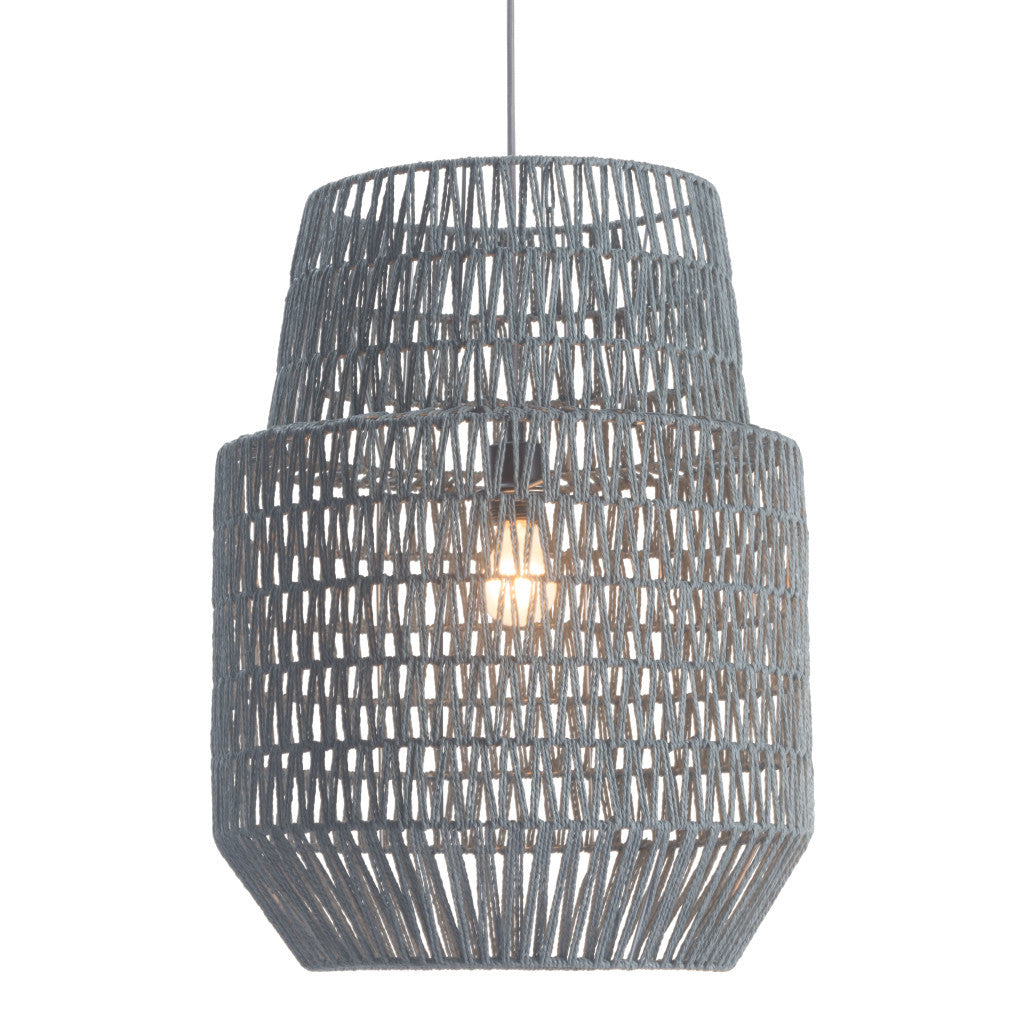 Gray Night Sky Zig Zag Ceiling Lamp