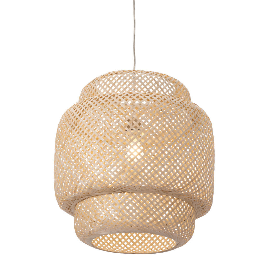 Natural Boho Weave Ceiling Lamp