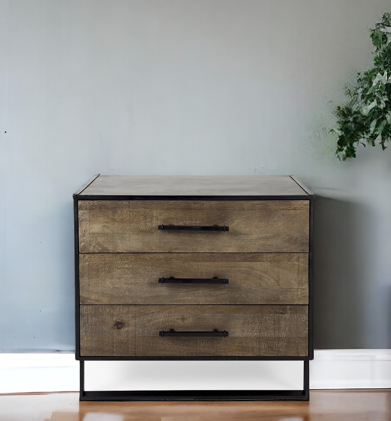 Modern Rustic Light Brown Wooden Cabinet