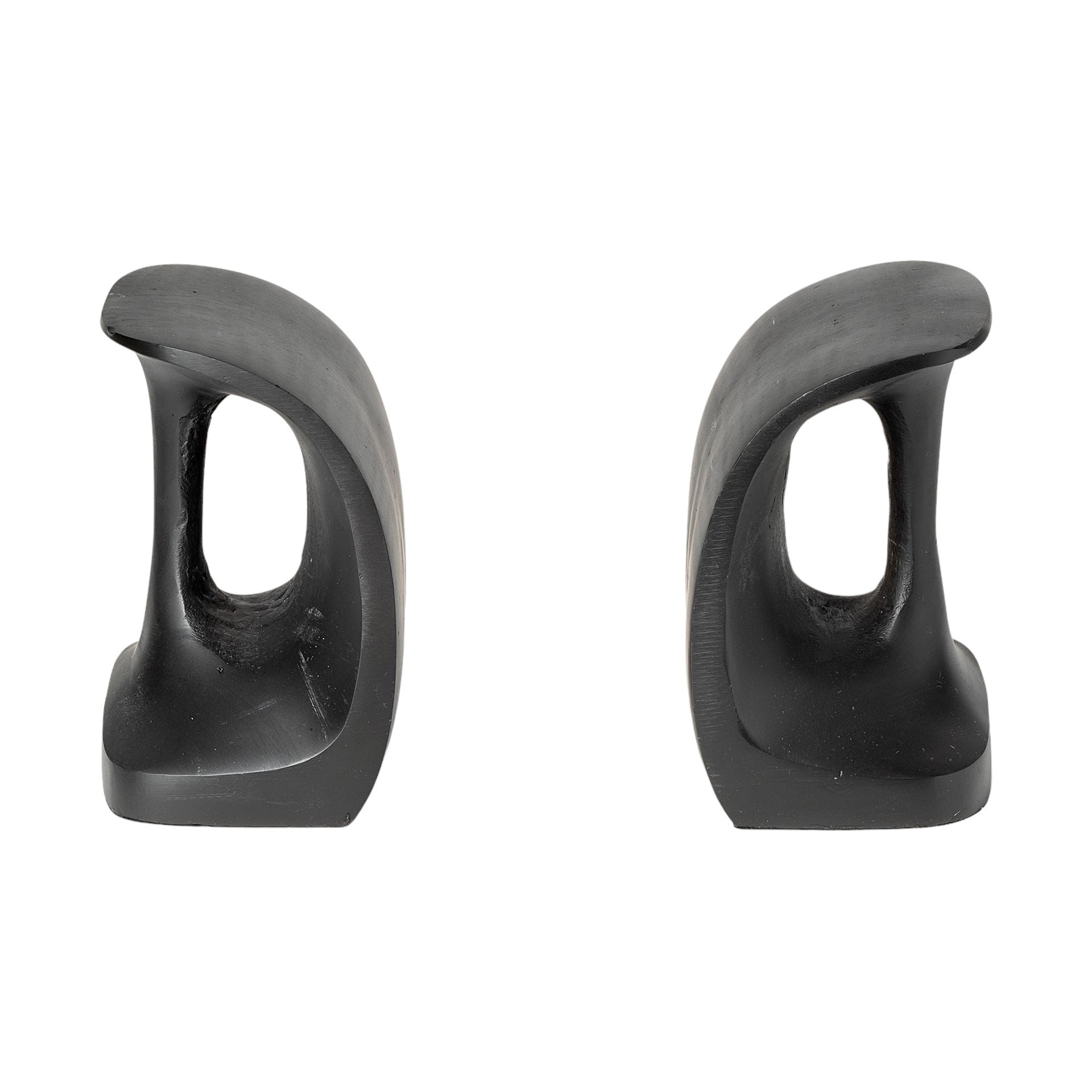 Cobbler's Tool Matte Black Metal Bookends