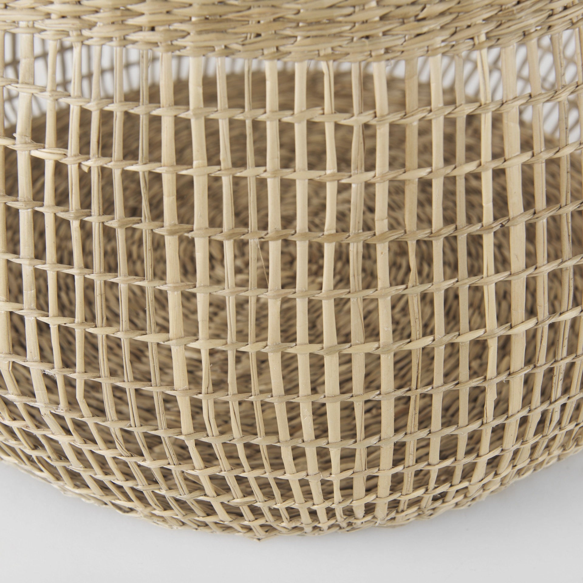 Set Of Two Wicker Storage Baskets With Long Handles