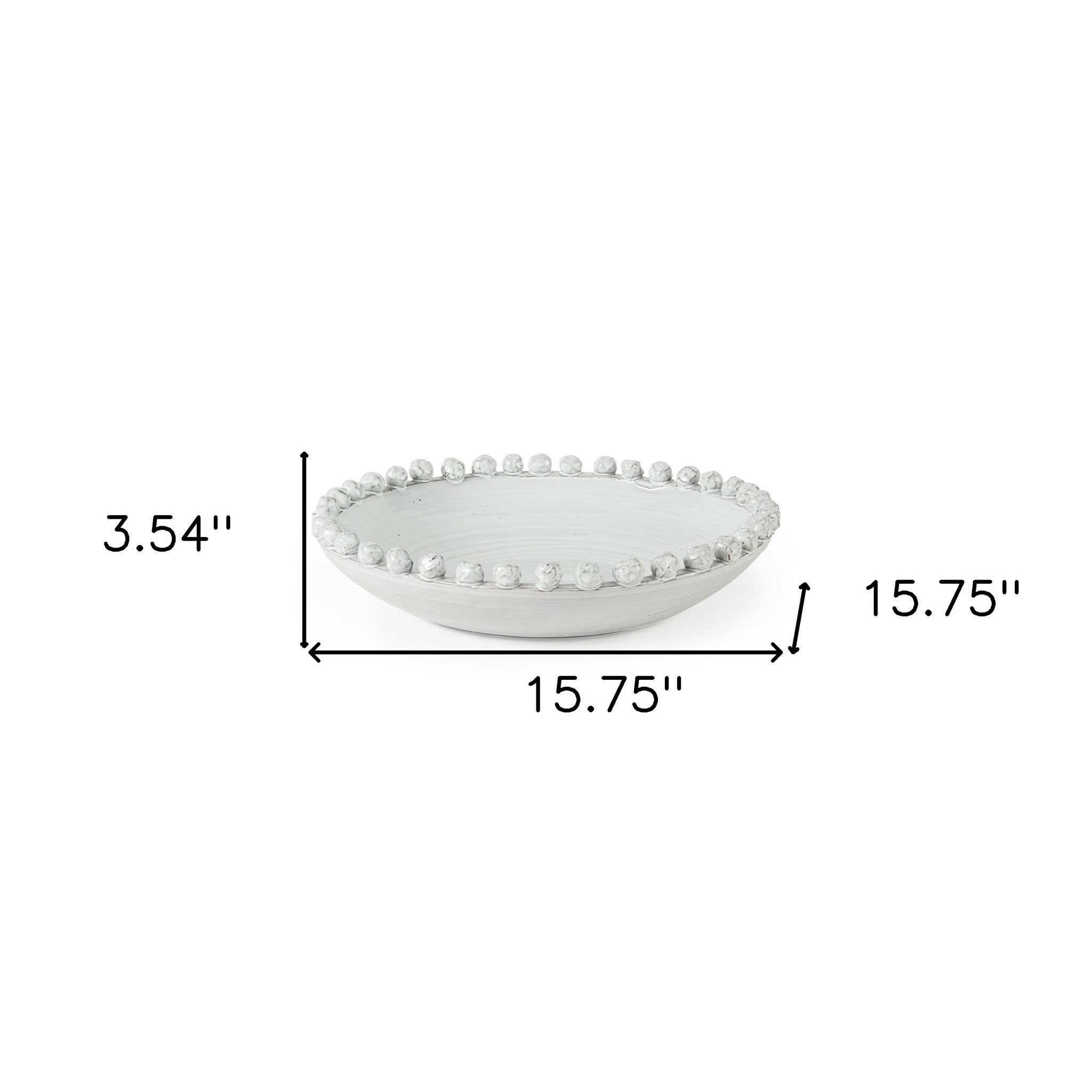 Off White Ceramic Centerpiece Bowl