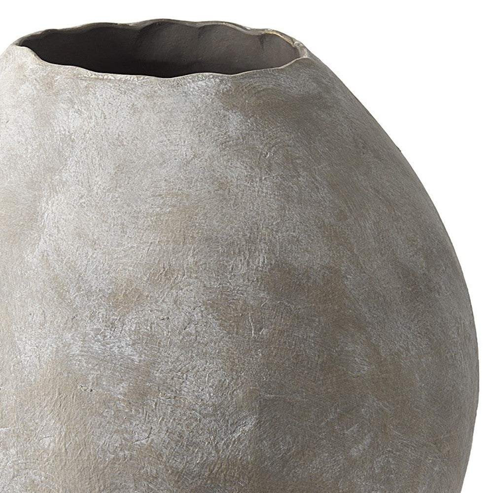 Kyros Natural Wash 23" Earthy Ceramic Oval Vase