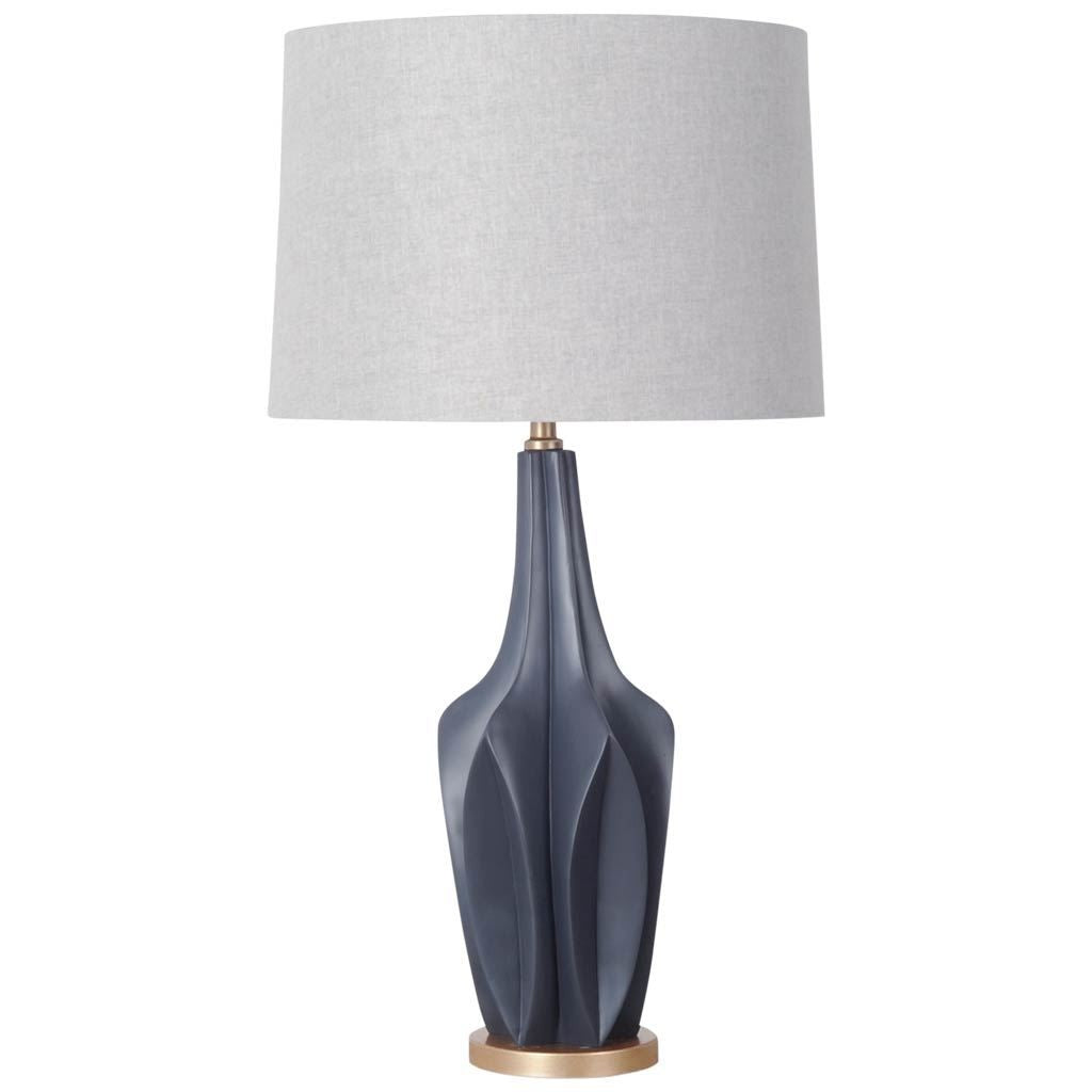 Sculptural Slate Blue Table Lamp