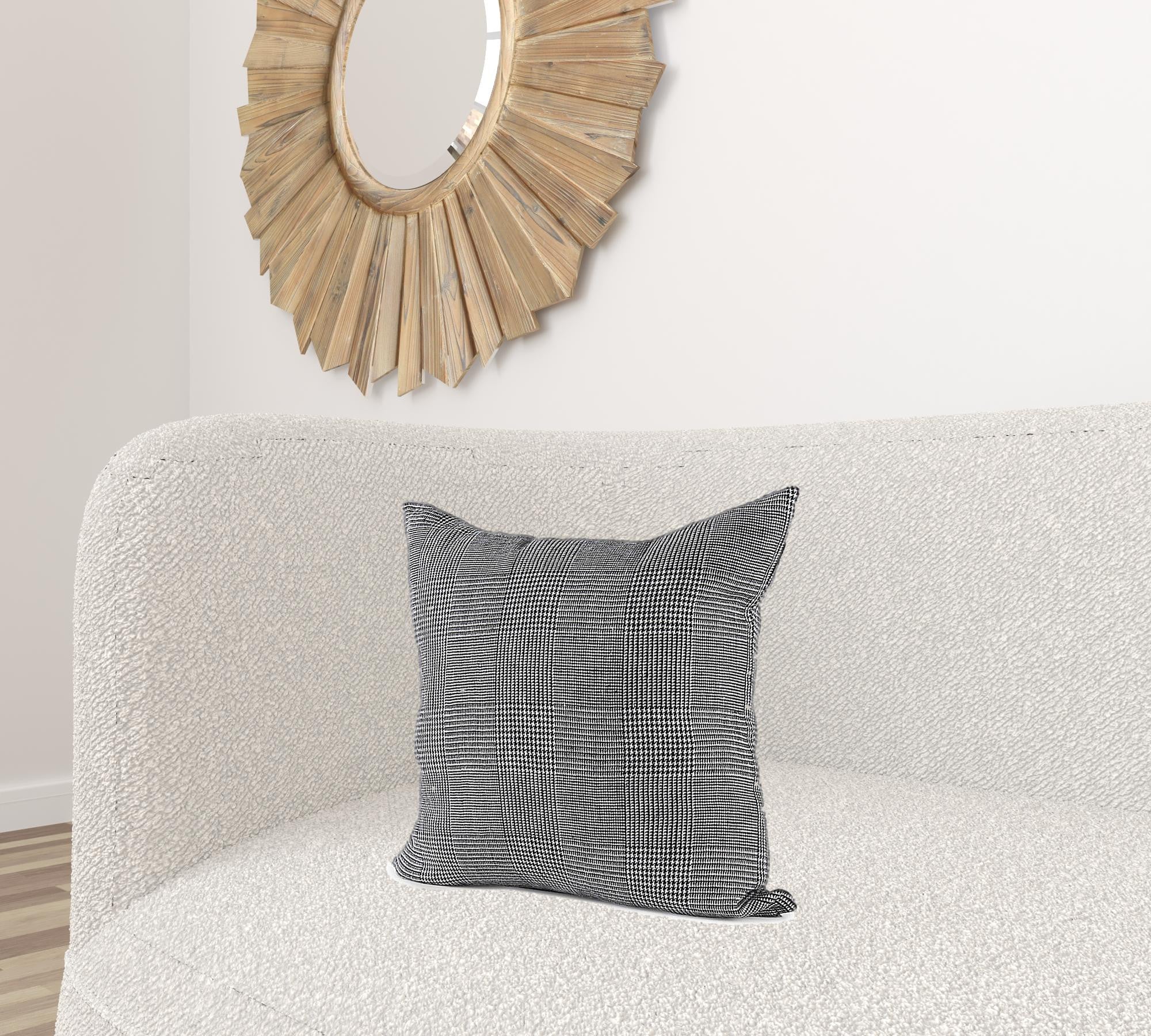 White And Black Pattern Throw Pillow Cover