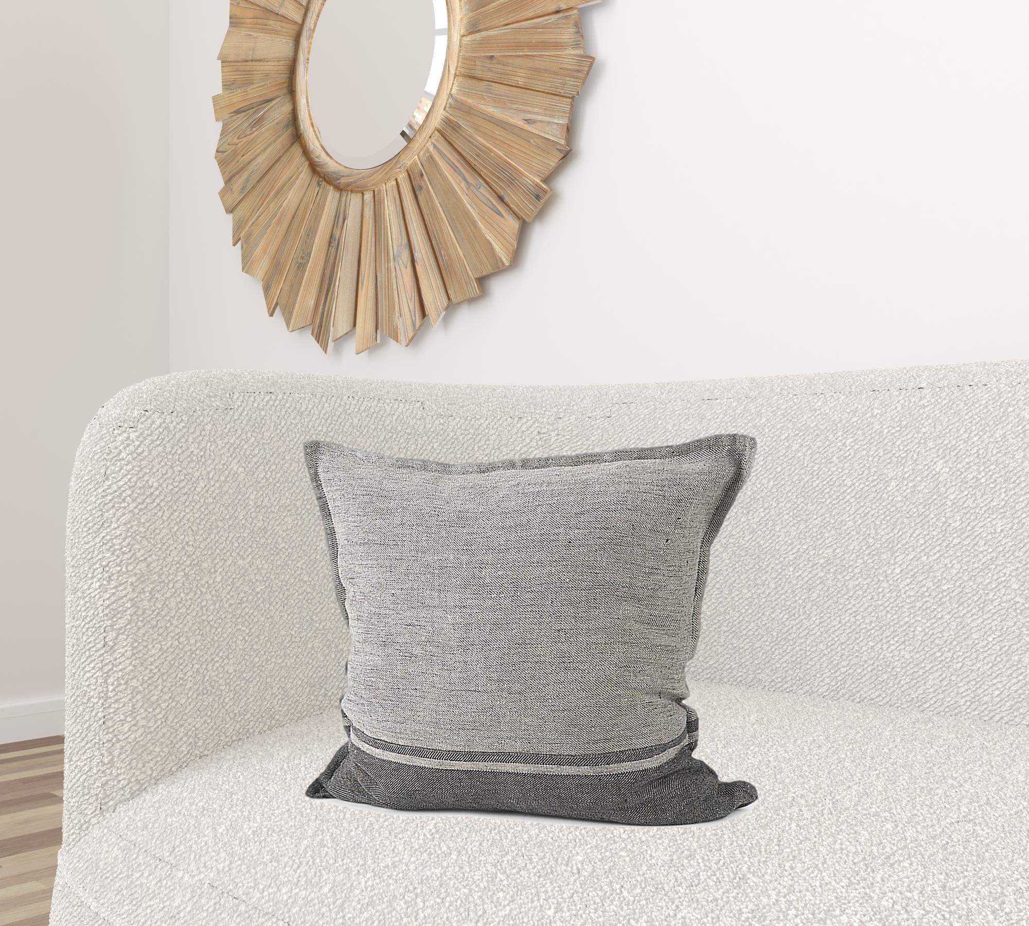 Light And Dark Gray Cushion Cover