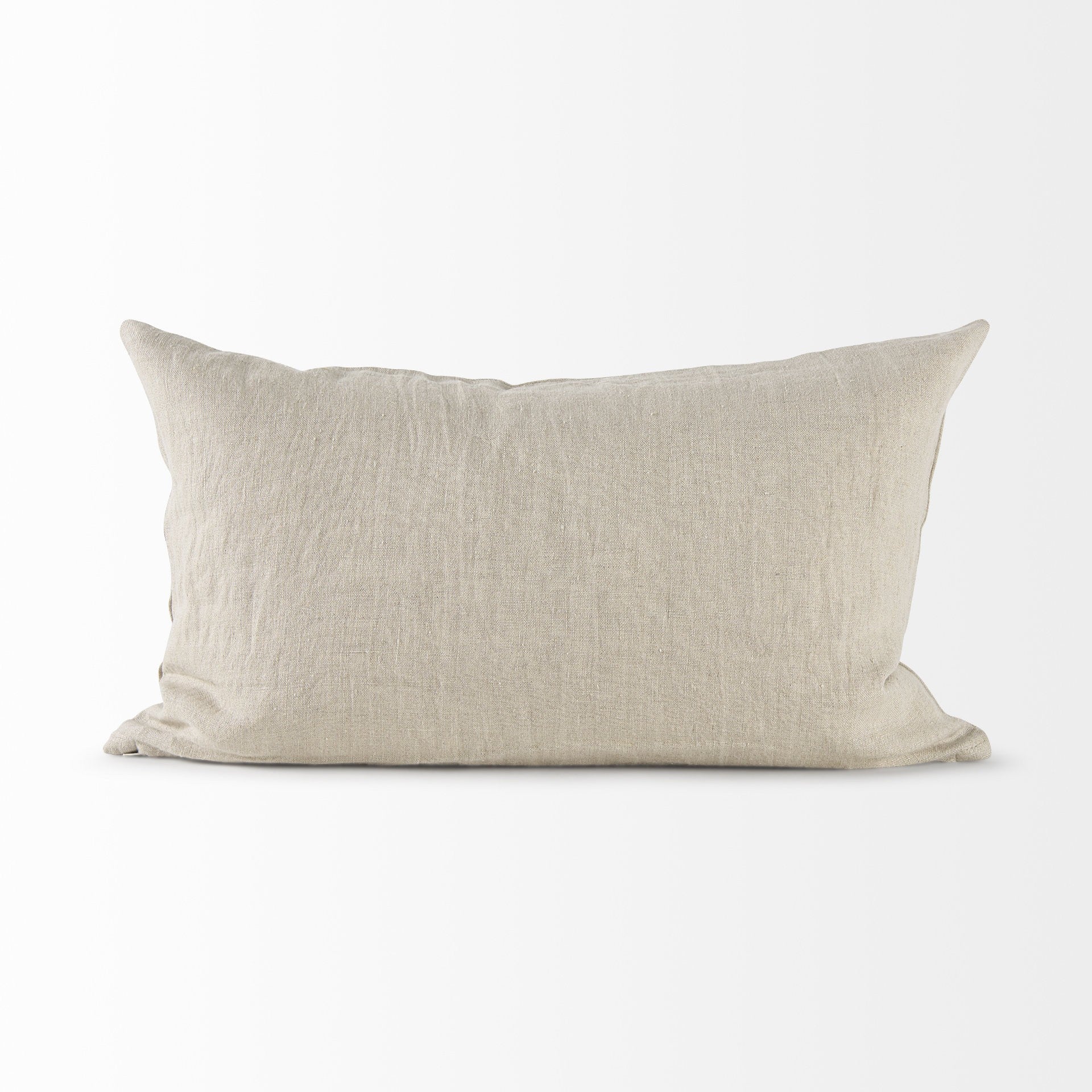 Beige And White Patterned Lumbar Pillow Cover