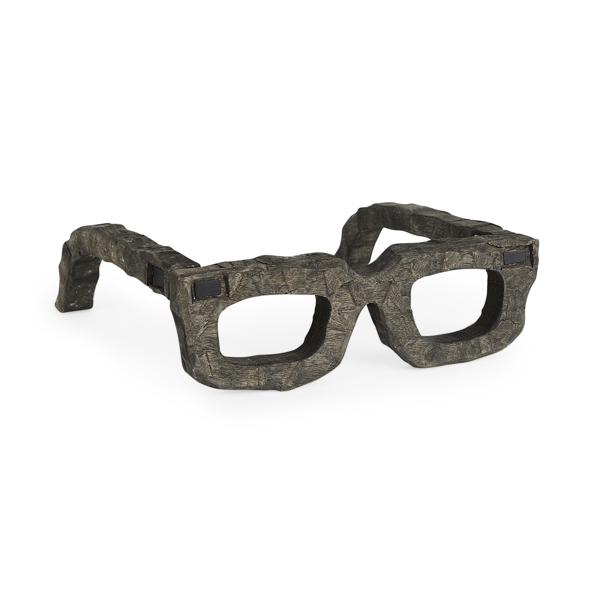 Eugene Rustic Brown Wooden Eyeglass Sculpture