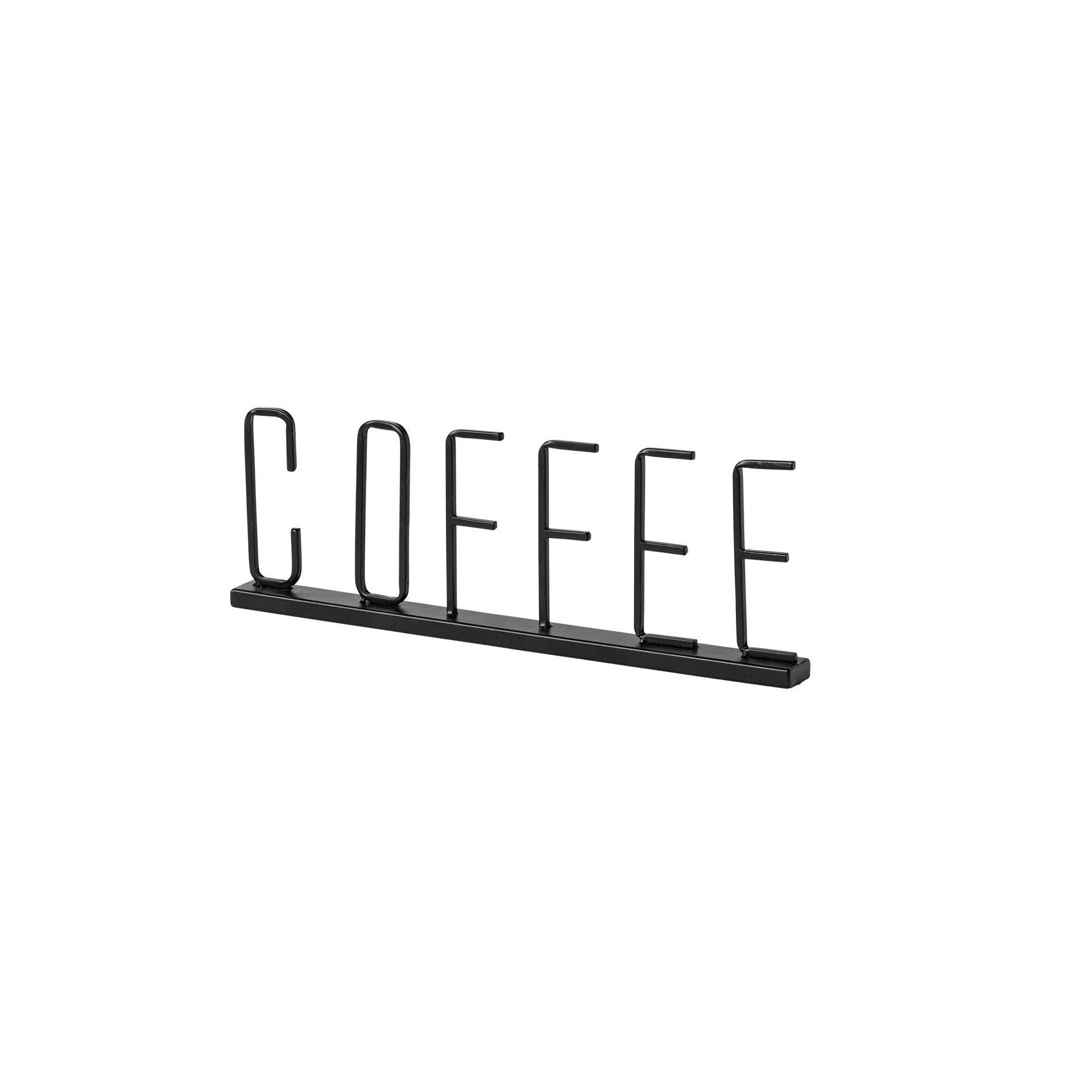 5" Black Metal Coffee Tabletop Sign