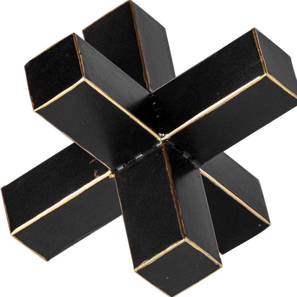 Petite Black And Gold Metal Decorative Jack