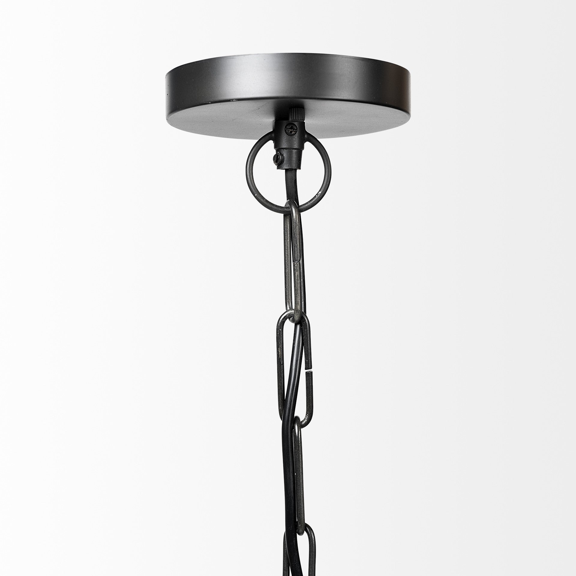 Black Lantern Metal Dimmable Ceiling Light With Black Shades