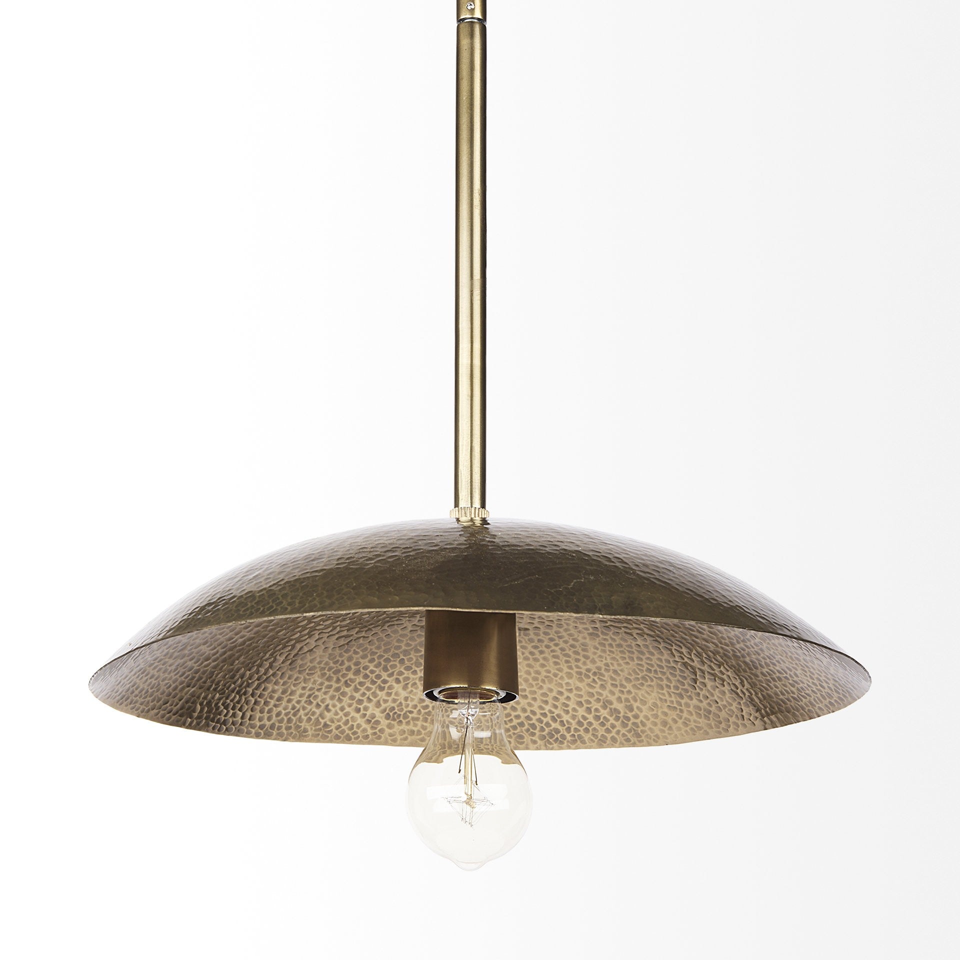 Hammered Gold Metal Hanging Pendant Light