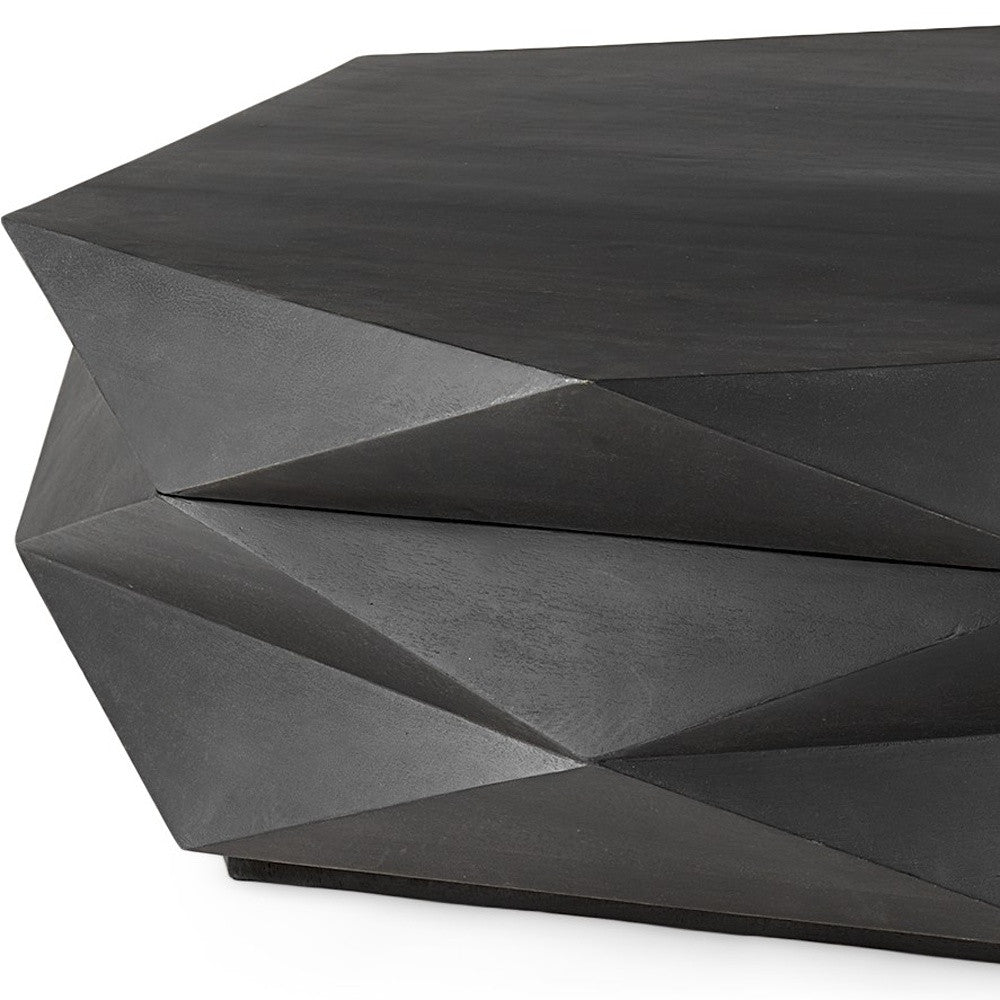 48" Black Octagon Coffee Table