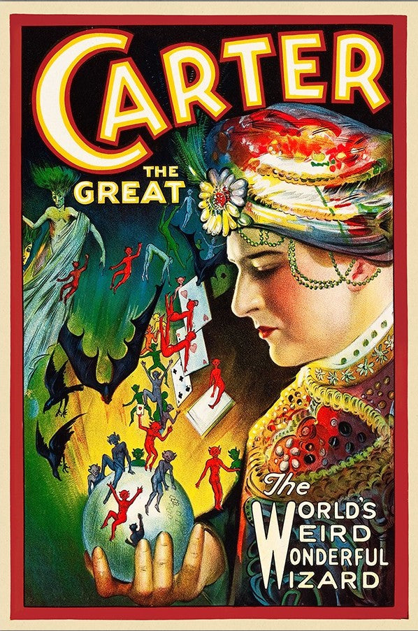 Vintage c1920sCarter Magic Poster Wall Art