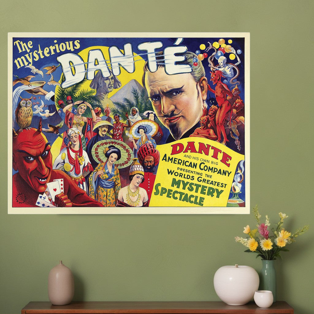 The Mysterious Dante Vintage Magic Unframed Print Wall Art