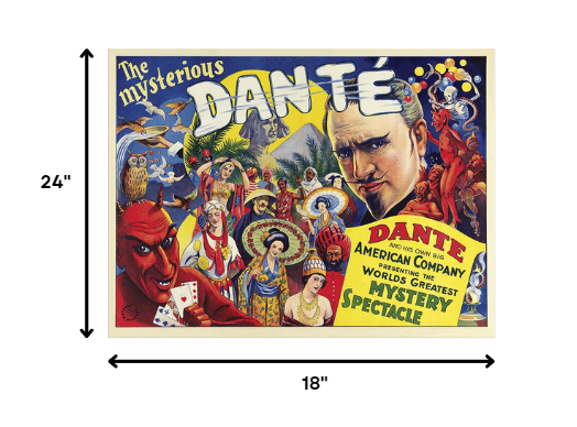 The Mysterious Dante Vintage Magic Unframed Print Wall Art