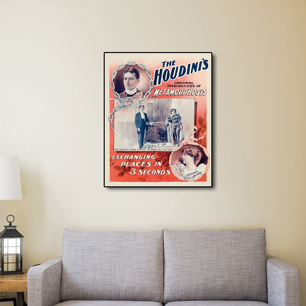 The Houdini's Metamorphosis Vintage Magic Unframed Print Wall Art