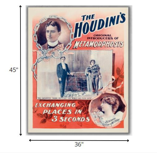 The Houdini's Metamorphosis Vintage Magic Unframed Print Wall Art