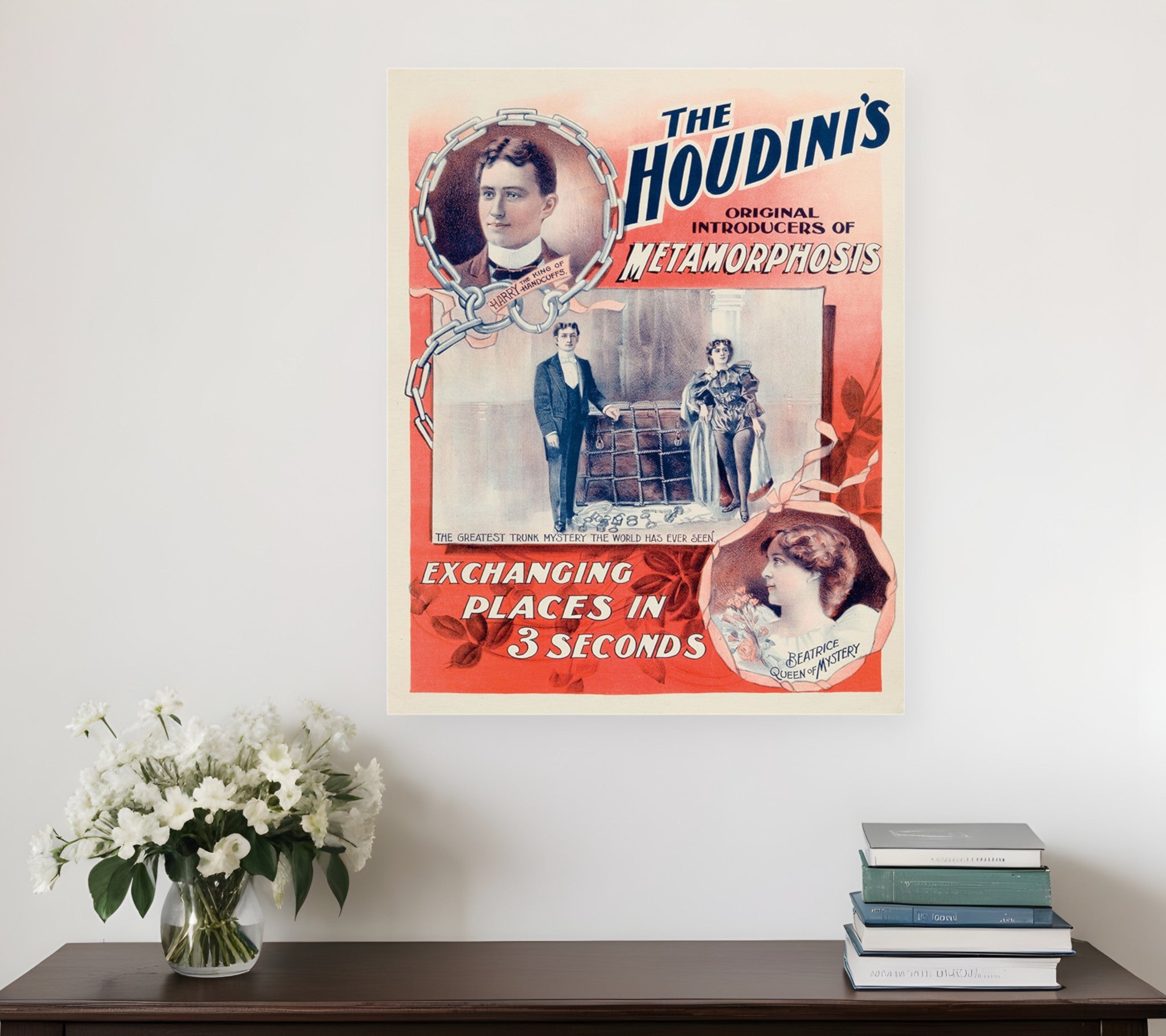 The Houdini's Metamorphosis Vintage Magic Unframed Print Wall Art