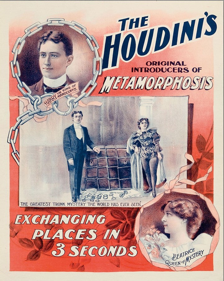 The Houdini's Metamorphosis Vintage Magic Unframed Print Wall Art