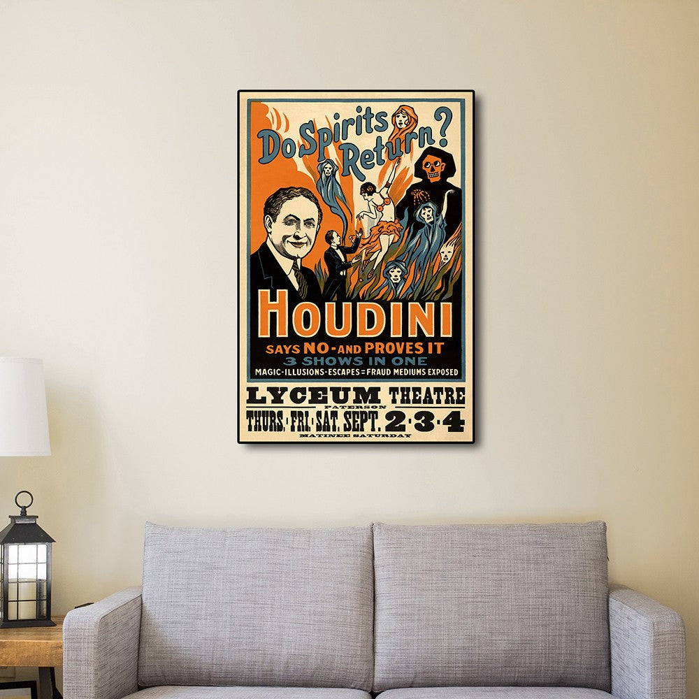 Houdini Spirits Vintage Magic Unframed Print Wall Art