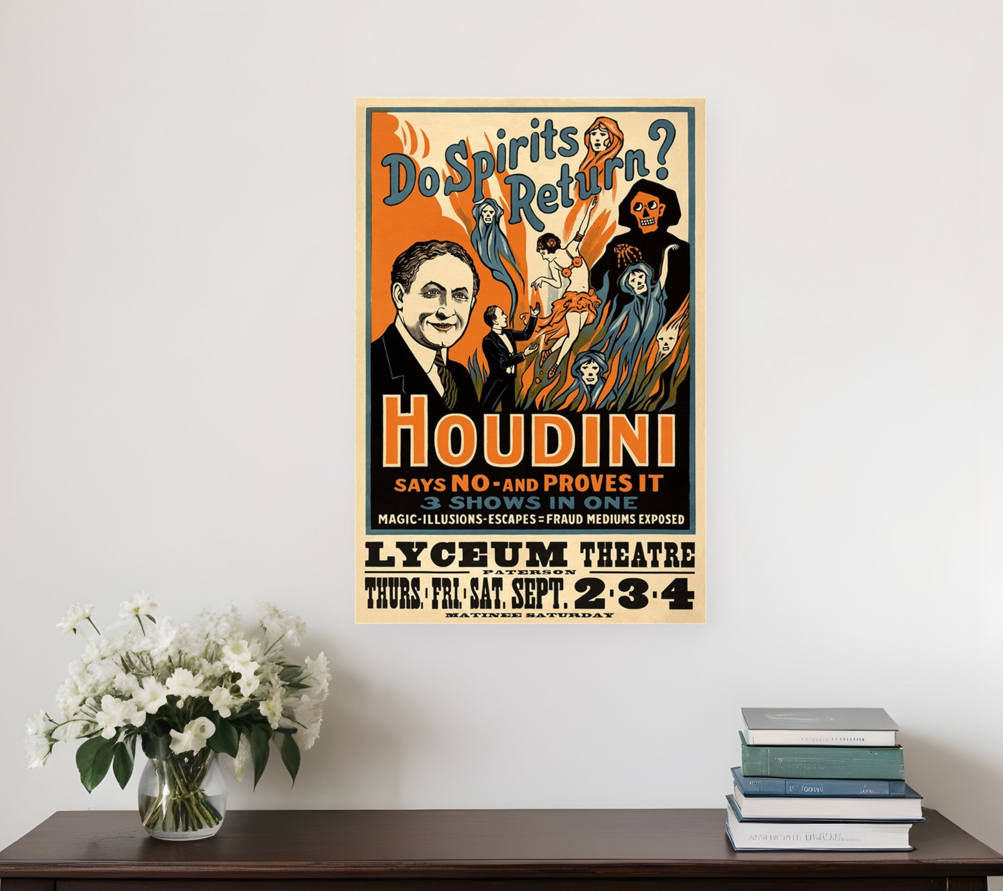 Houdini Spirits Vintage Magic Unframed Print Wall Art