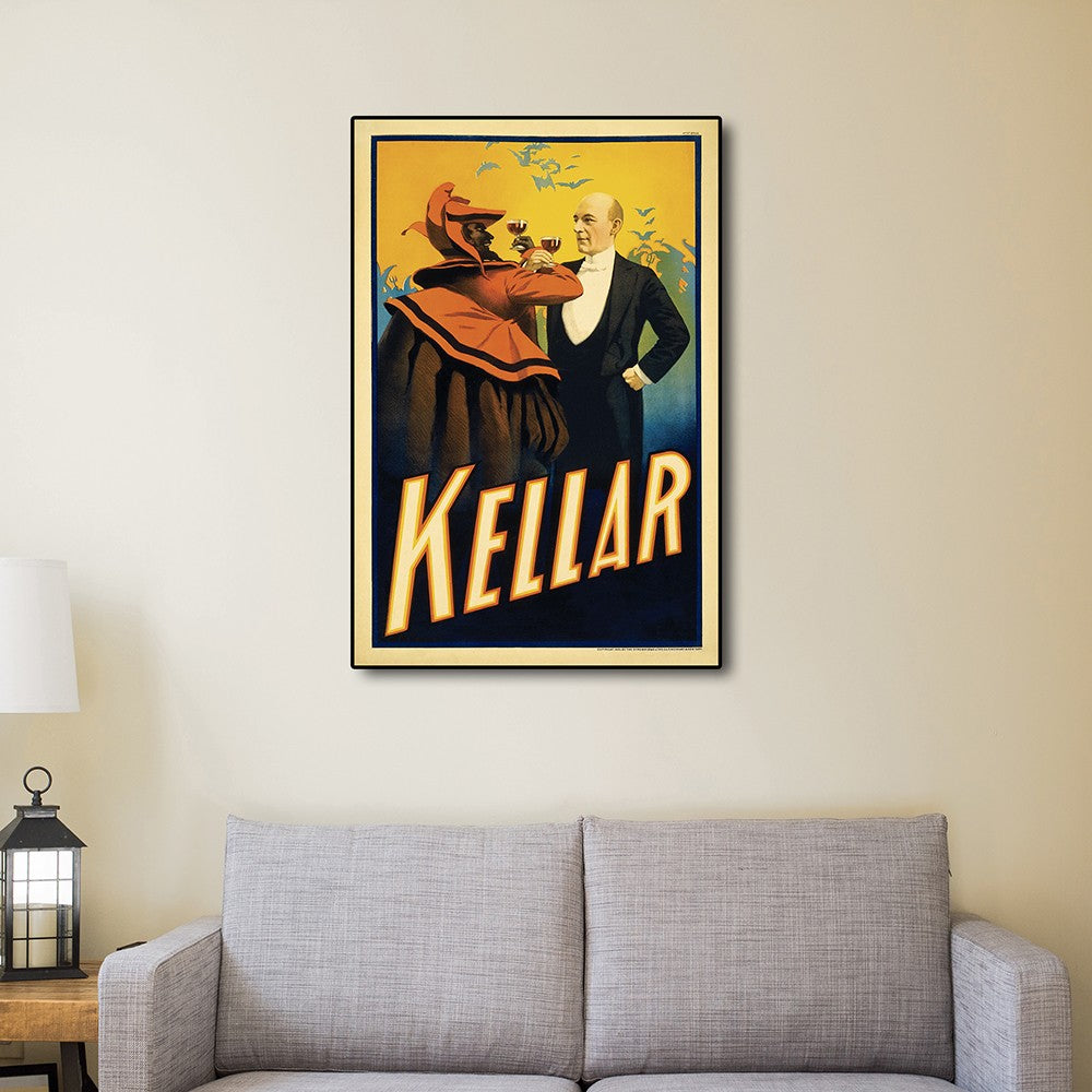 Kellar Having Drinks With The Devil Vintage Magic Unframed Print Wall Art