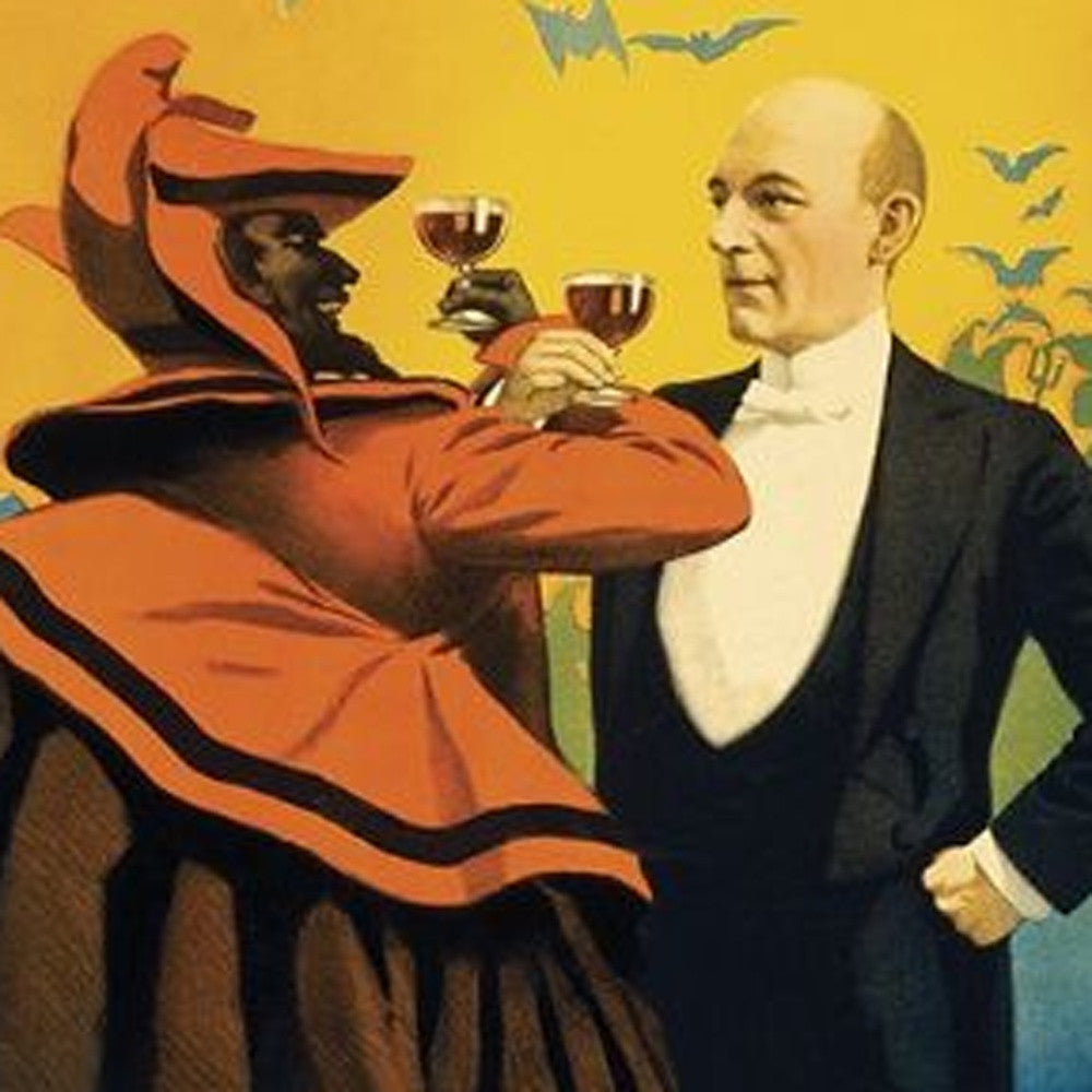 Kellar Having Drinks With The Devil Vintage Magic Unframed Print Wall Art