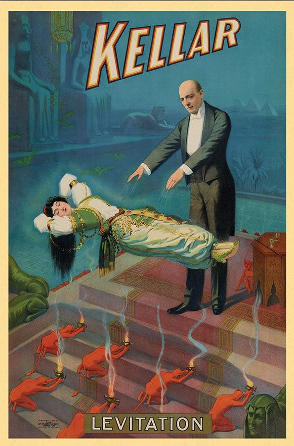 Kellar Levitation Vintage Magic Unframed Print Wall Art